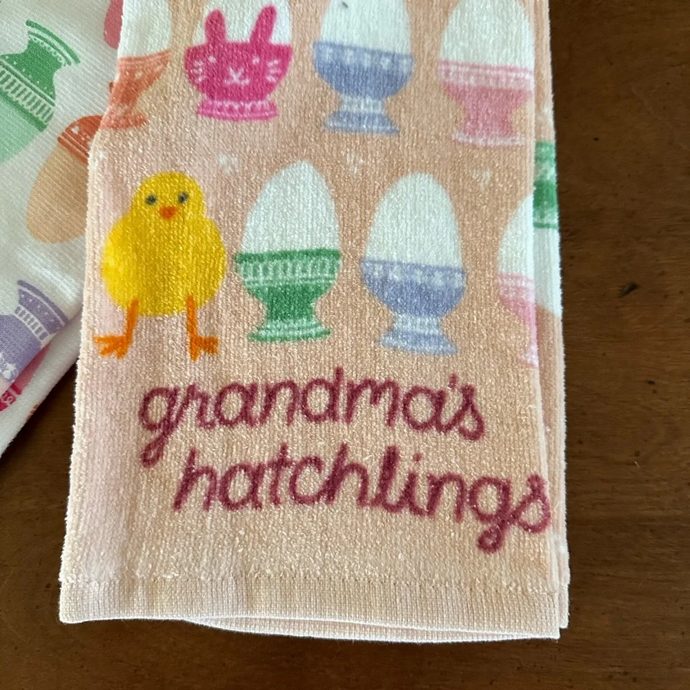 2 pack Grandma Easter Kitchen Towels